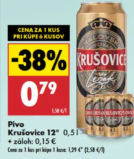 Krušovice 12° plechovka