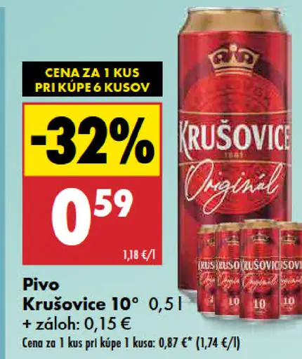 Krušovice 10° plechovka