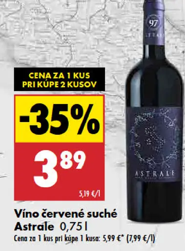 Astrale víno červené suché