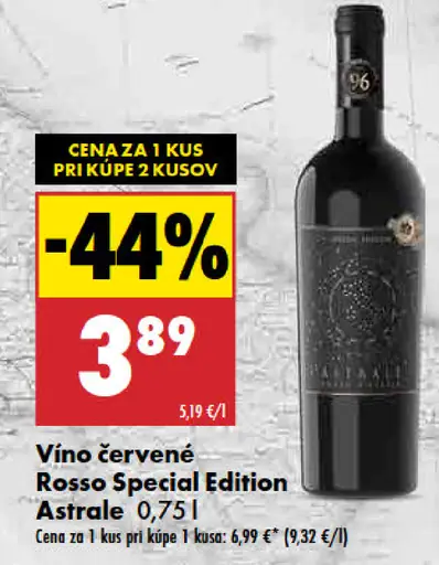 Astrale Rosso Special Edition víno červené