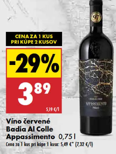 Badia Al Colle Appassimento víno červené