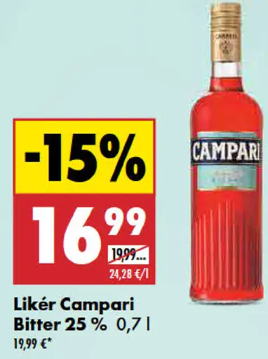 Likér Campari Bitter 25%