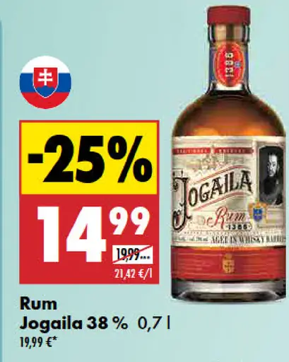 Jogaila rum 38 %