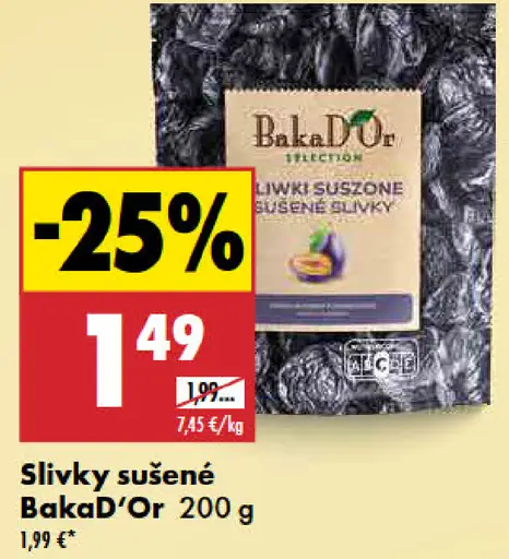BakaD'Or Slivky sušené