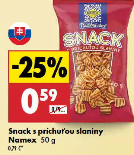 Namex Snack s príchuťou slaniny