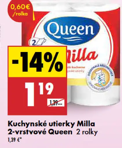 Queen Milla kuchynská utierka 2-vrstvová
