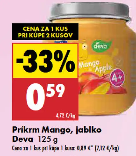 Deva príkrm mango, jablko