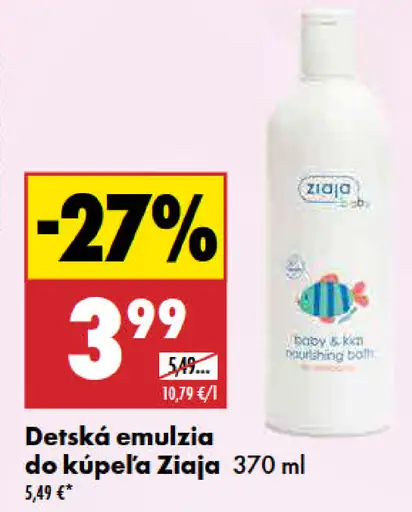 Ziaja detská emulzia do kúpeľa