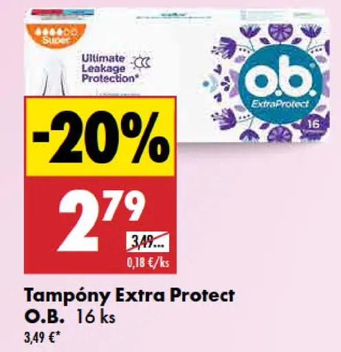 O.B. Tampóny Extra Protect