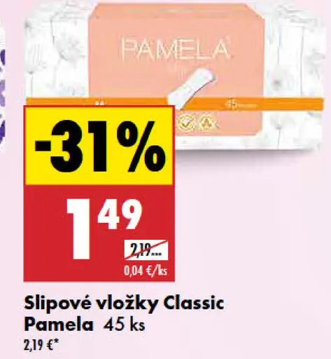 Pamela Slipové vložky Classic