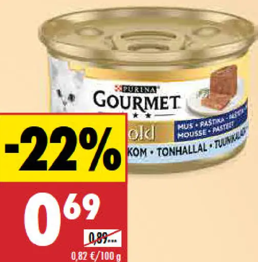 Gourmet paštéta tuniaková pre mačky v konzerve