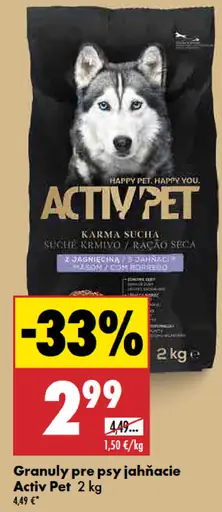 Activ Pet Granuly pre psy jahňacie