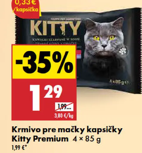 Kitty Premium krmivo pre mačky kapsičky