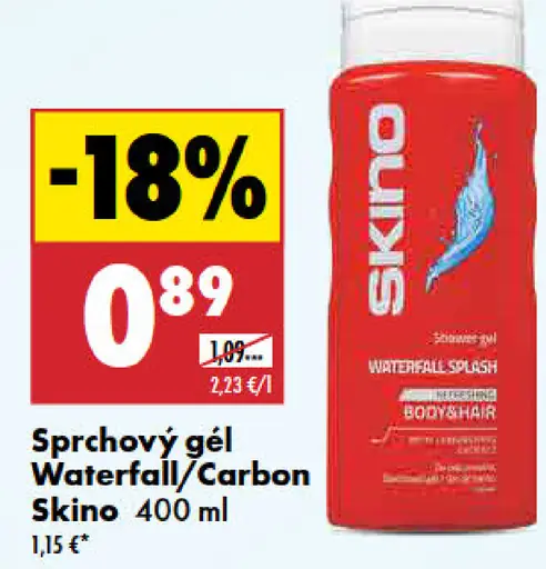 Sprchový gél Waterfall/Carbon Skino