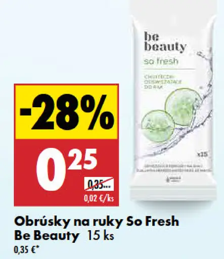 Be Beauty obrúsky na ruky So Fresh
