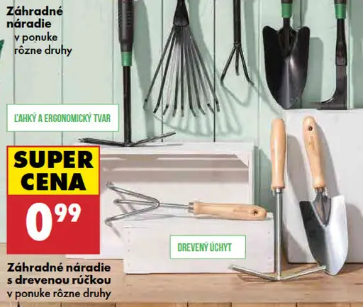 Gardenic záhradné náradie s drevenou rúčkou