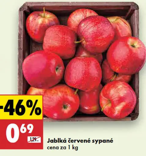 Jablká červené sypané