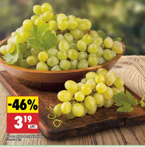 Hrozno biele bezjadierkové