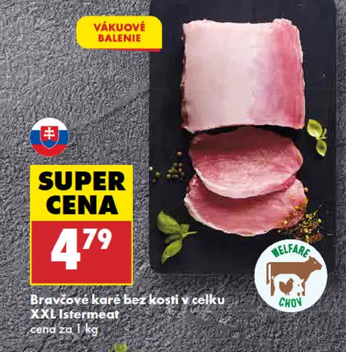 Bravčové karé bez kosti v celku XXL Istemeat