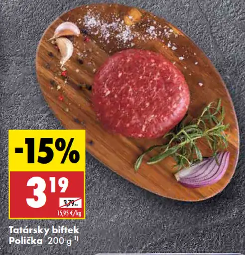 Tatársky biftek z hovädzieho stehna