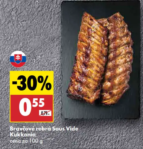 Kukkonia Bravčové rebrá Sous Vide
