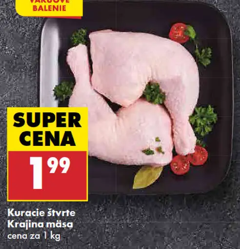 Kuracie zadné štvrté Krajina mäsa