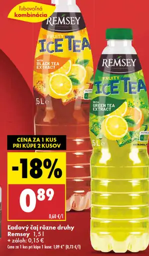 Ľadový čaj rôzne druhy Remsey