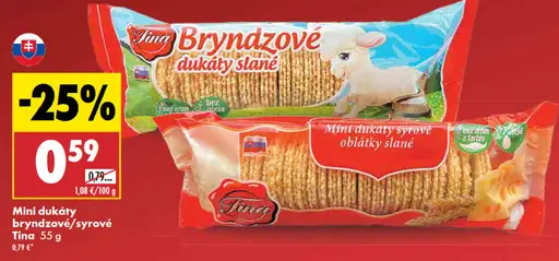 Tina Mini dukáty slané bryndzové/syrové