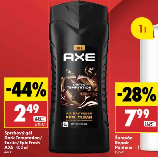 Axe sprchový gél Dark Temptation/Excite/Epic Fresh