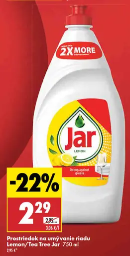 Jar prostriedok na umývanie riadu Lemon/Tea Tree