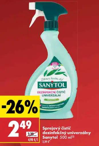 Sanytol dezinfekčný univerzálny čistič sprej