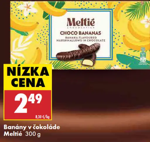 Meltíe banány v čokoláde