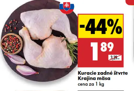 Kuracie zadné štvrté Krajina mäsa