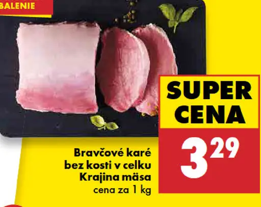 Bravčové karé bez kosti vcelku Krajina mäsa