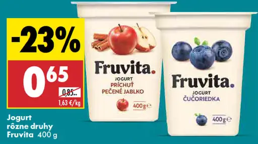 Fruvita jogurt rôzne druhy