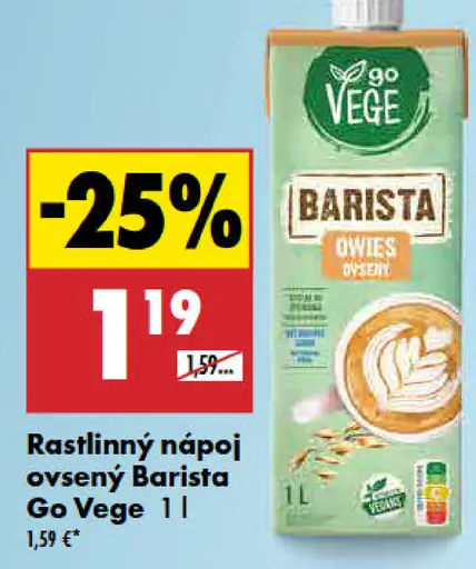 Go Vege Rastlinný nápoj ovsený