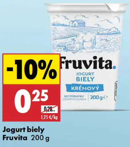 Fruvita Jogurt biely