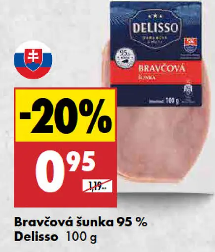 Delisso Bravčová šunka 90 %