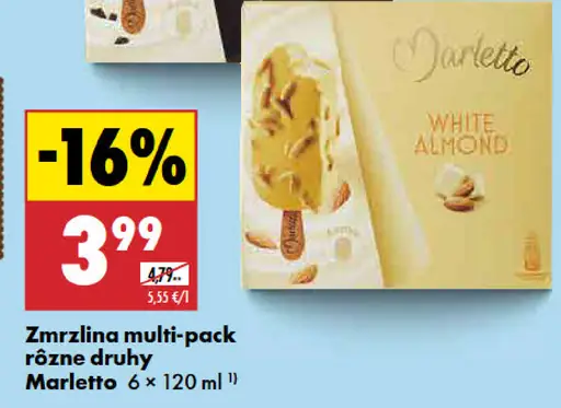 Zmrzlina multi-pack rôzne druhy Marletto