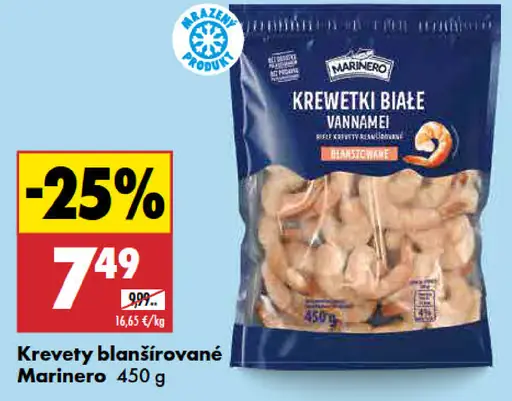 Marinero krevety blanšírované