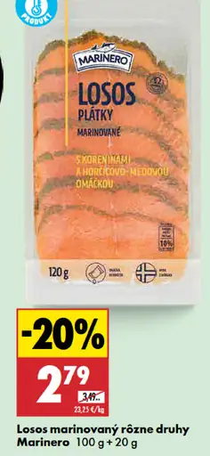 Marinero losos marinovaný plátky