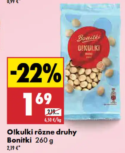 Bonitki okrúhliky rôzne druhy