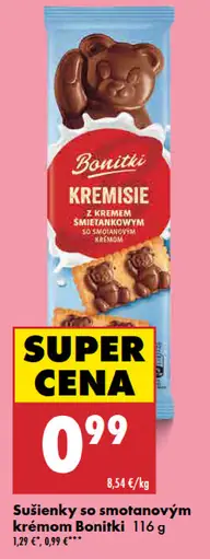 Bonitki Kremisie sušienky so smotanovým krémom