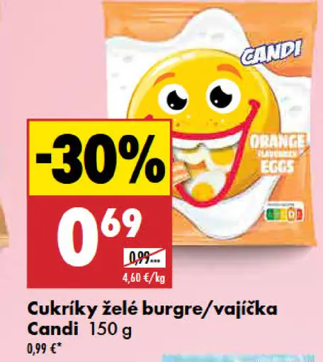 Candi cukríky želé vajíčka / mini burgre