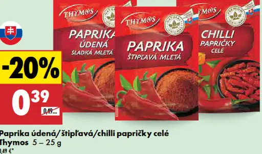 Thymos Paprika údená sladká mletá