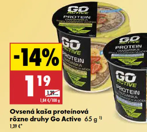 Go Active Krupička proteínová rôzne druhy