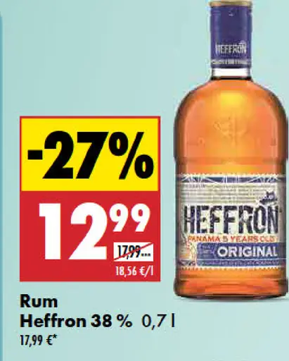 Heffron Rum 38%