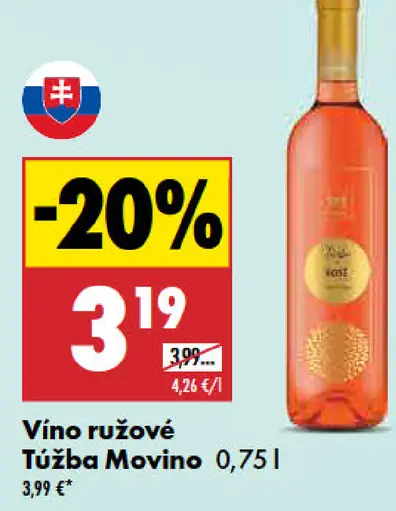 Movino Vino ružové Túžba