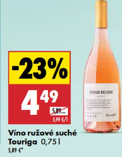Vino ružové suché Touriga