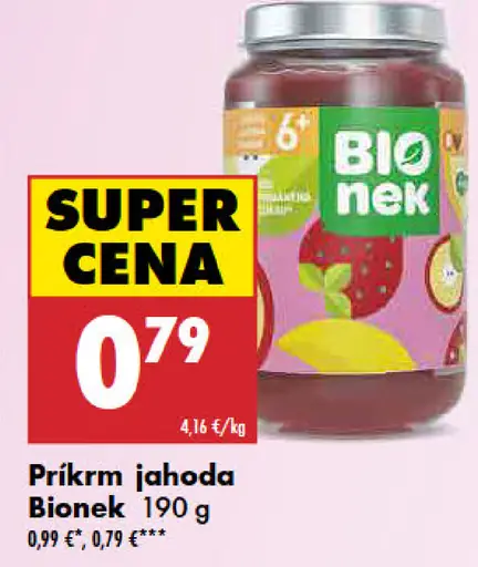 Bionek príkrm jahoda
